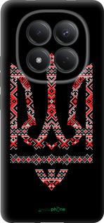 Силиконовый чехол Герб - вышиванка на черном фоне для Xiaomi Redmi Note 15 Pro 4G - 1196u-4211 изображение 