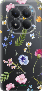 Силіконовий чехол Квітковий фон v2 для Xiaomi Redmi Note 15 Pro 4G - 5472u-4211 изображение 