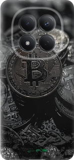 Силиконовый чехол Black Bitcoin для Xiaomi Redmi Note 15 Pro 4G - 6090u-4211 изображение 