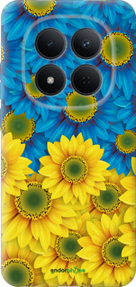 Силіконовий чехол Жовто-блакитні квіти  для Xiaomi Redmi Note 15 Pro 5G - 1048u-4154 изображение 