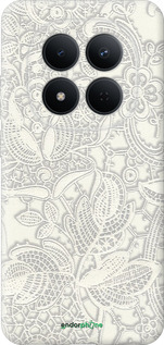 Силиконовый чехол Белое кружево для Xiaomi Redmi Note 15 Pro 5G - 4383u-4154 изображение 