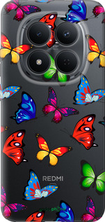 Силиконовый чехол Красочные мотыльки для Xiaomi Redmi Note 15 Pro 5G - 4761u-4154 изображение 