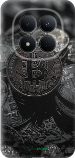 Силиконовый чехол Black Bitcoin для Xiaomi Redmi Note 15 Pro 5G - 6090u-4154 изображение 