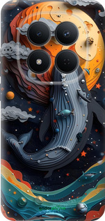 Силиконовый чехол Кит в космосе для Xiaomi Redmi Note 15 Pro 5G - 6328u-4154 изображение 