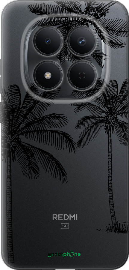 Силіконовий чехол Пальми1 для Xiaomi Redmi Note 15 Pro 5G - 4634u-4154 изображение 