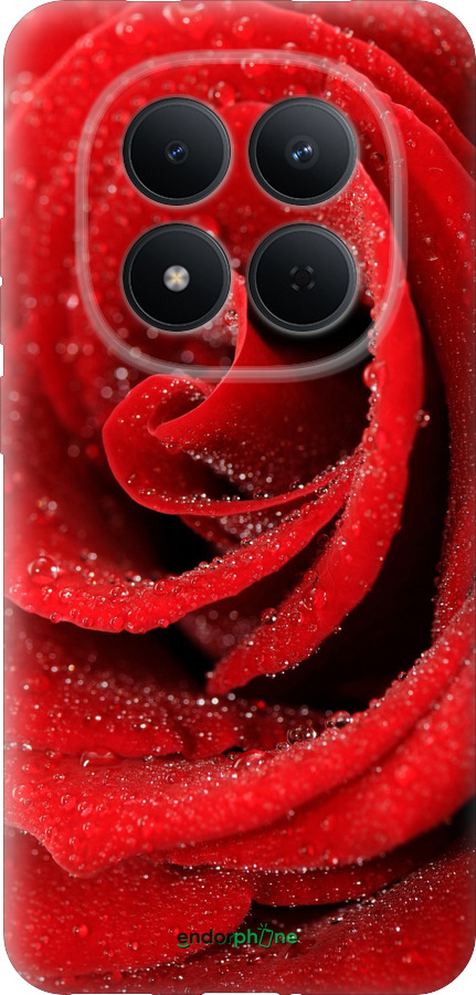 Силиконовый чехол Красная роза для Xiaomi Redmi Note 15 Pro 5G - 529u-4154 изображение 
