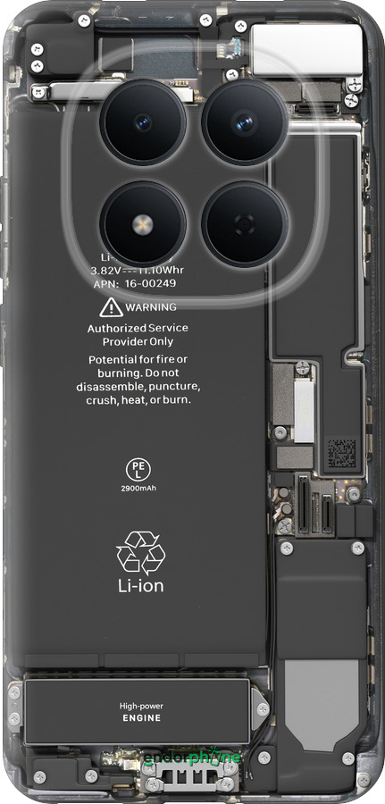 Силиконовый чехол Детали смартфона для Xiaomi Redmi Note 15 Pro 5G - 5487u-4154 изображение 