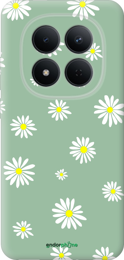 Силіконовий чехол Ромашки v4 для Xiaomi Redmi Note 15 Pro 5G - 5603u-4154 изображение 