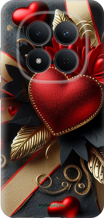 Силіконовий чехол Сердечки v2 для Xiaomi Redmi Note 15 Pro 5G - 5832u-4154 изображение 