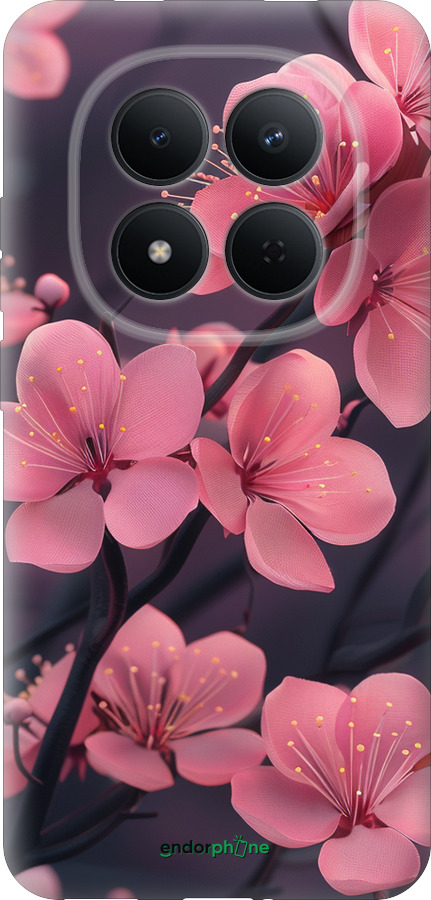 Силіконовий чехол Пурпурова сакура для Xiaomi Redmi Note 15 Pro 5G - 6075u-4154 изображение 