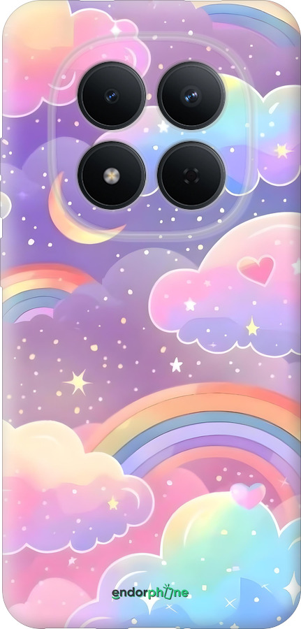 Силиконовый чехол Облака и радуга для Xiaomi Redmi Note 15 Pro 5G - 6312u-4154 изображение 