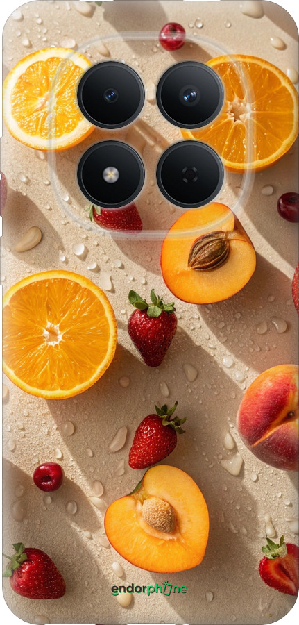 Силиконовый чехол Фрукты 3 для Xiaomi Redmi Note 15 Pro 5G - 6703u-4154 изображение 