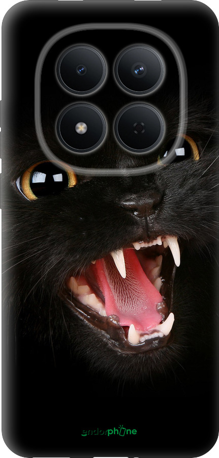 Силиконовый чехол Чёрная кошка для Xiaomi Redmi Note 15 Pro 5G - 932u-4154 изображение 