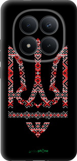 Силиконовый чехол Герб - вышиванка на черном фоне для Xiaomi POCO M8 PRO - 1196u-6651 изображение 