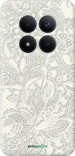 Силиконовый чехол Белое кружево для Xiaomi POCO M8 PRO - 4383u-6651 изображение 