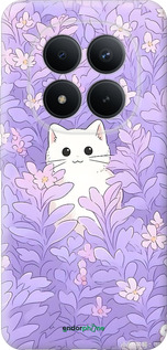 Силіконовий чехол Котик в цветах для Xiaomi POCO M8 PRO - 6390u-6651 изображение 