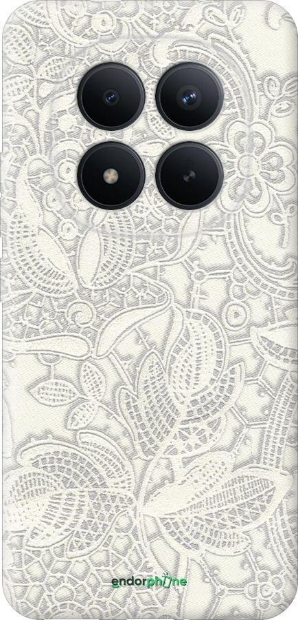 Силиконовый чехол Белое кружево для Xiaomi POCO M8 PRO - 4383u-6651 изображение 