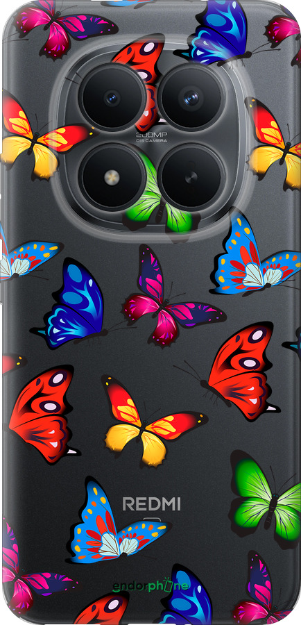 Силиконовый чехол Красочные мотыльки для Xiaomi POCO M8 PRO - 4761u-6651 изображение 