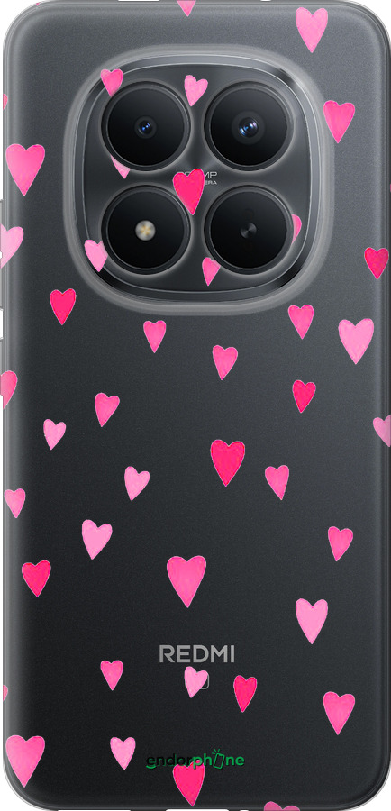 Силиконовый чехол Сердечки 2 для Xiaomi POCO M8 PRO - 4763u-6651 изображение 