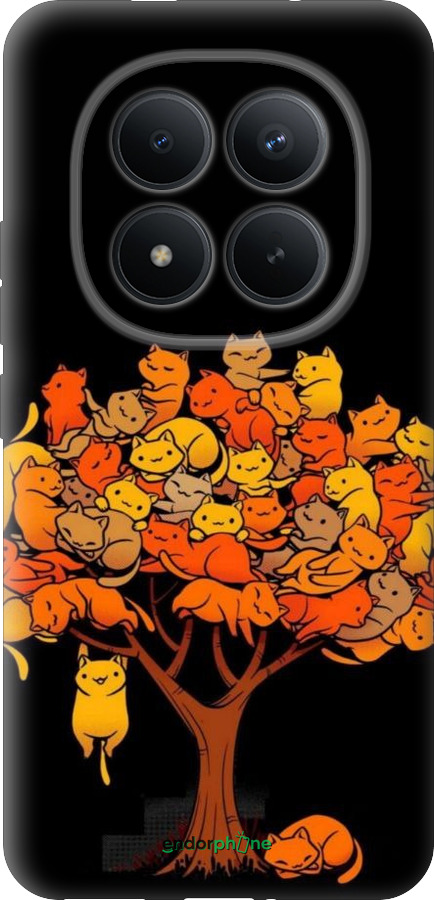Силиконовый чехол Дерево и котики для Xiaomi POCO M8 PRO - 6516u-6651 изображение 