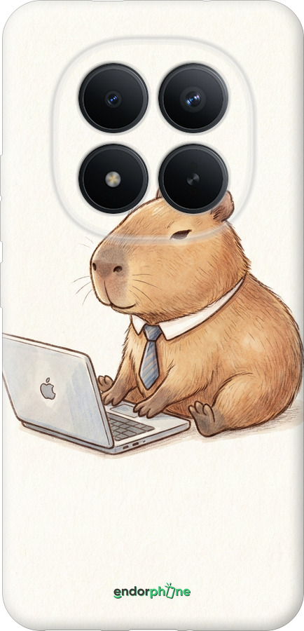 Силиконовый чехол Funny Capybara CEO Working для Xiaomi POCO M8 PRO - 6777u-6651 изображение 