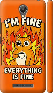 3D пластиковий матовий чехол Funny Cat для Xiaomi Redmi Note 2 - 6786m-96 изображение 