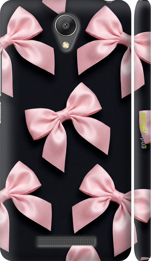 3D пластиковий матовий чехол Coquette Ribbons Dark Coquette для Xiaomi Redmi Note 2 - 6767m-96 изображение 