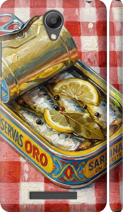 3D пластиковий матовий чехол Vintage Sardine Tin Phone для Xiaomi Redmi Note 2 - 6772m-96 изображение 