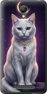 2D пластиковий чехол Mystic White Cat Gothic Dark Purple Gold для Xiaomi Redmi Note 2 - 6805t-96 изображение 