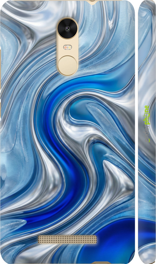 3D пластиковый матовый чехол Liquid Chrome для Xiaomi Redmi Note 3 pro - 6781m-335 изображение 
