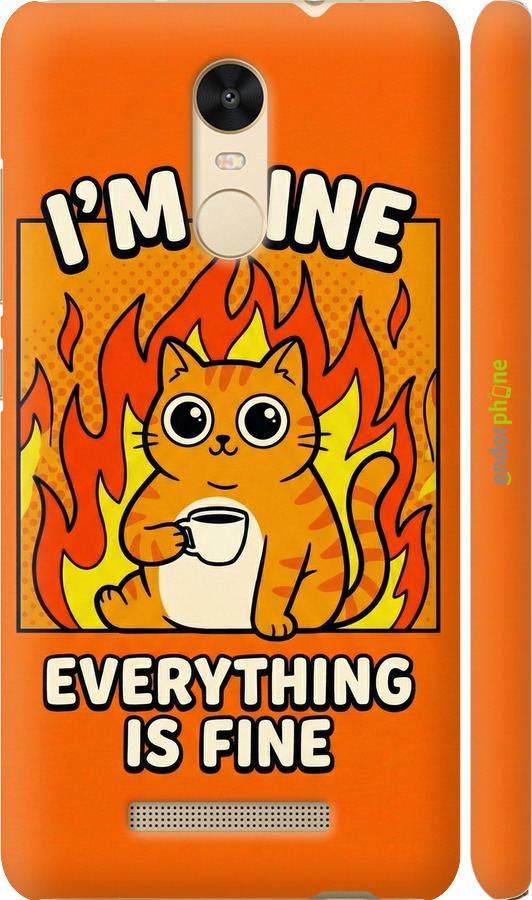 3D пластиковый матовый чехол Funny Cat для Xiaomi Redmi Note 3 - 6786m-95 изображение 