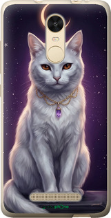 2D пластиковий чехол Mystic White Cat Gothic Dark Purple Gold для Xiaomi Redmi Note 3 pro - 6805t-335 изображение 