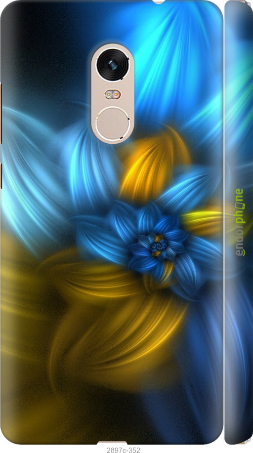 

3D пластиковий матовий чохол "Візерунок 46" для Xiaomi Redmi Note 4, Синій