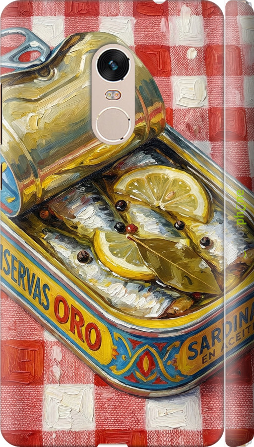 3D пластиковый матовый чехол Vintage Sardine Tin Phone для Xiaomi Redmi Note 4 - 6772m-352 изображение 