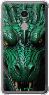 Силіконовий протиударний с посиленими кутами чехол Зелений дракон v2 для Xiaomi Redmi Note 4 - 5817sp-352 изображение 