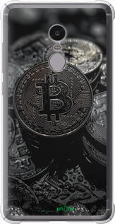 Силикон с усиленными углами чехол Black Bitcoin для Xiaomi Redmi Note 4 - 6090sp-352 изображение 