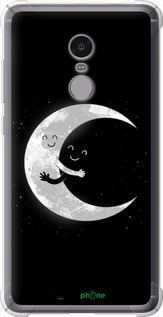 Силіконовий протиударний с посиленими кутами чехол Місячні обійми для Xiaomi Redmi Note 4 - 6508sp-352 изображение 
