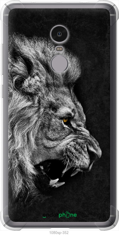 Силикон с усиленными углами чехол Лев для Xiaomi Redmi Note 4 - 1080sp-352 изображение 