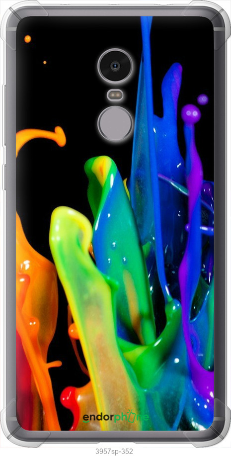 Силикон с усиленными углами чехол брызги краски для Xiaomi Redmi Note 4 - 3957sp-352 изображение 