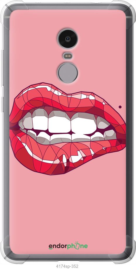 Силіконовий протиударний с посиленими кутами чехол Sexy lips для Xiaomi Redmi Note 4 - 4174sp-352 изображение 