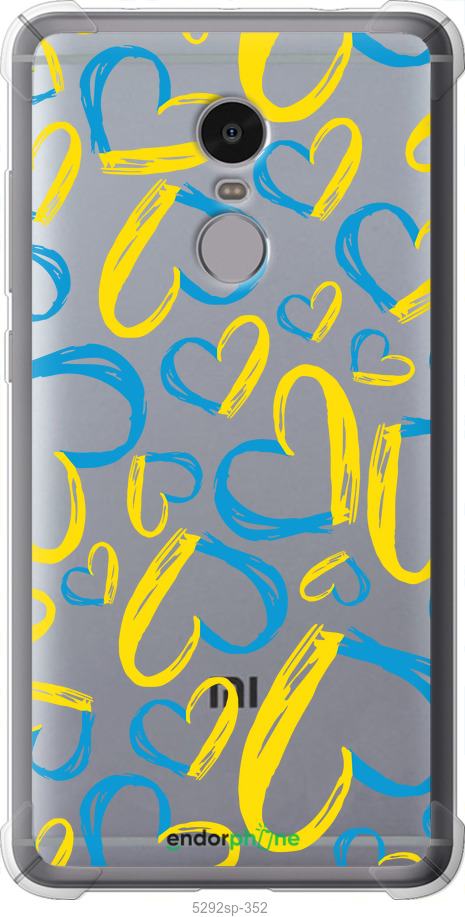 Силикон с усиленными углами чехол Сердца UA для Xiaomi Redmi Note 4 - 5292sp-352 изображение 