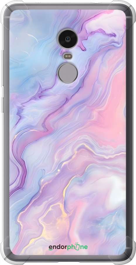 Силикон с усиленными углами чехол Нежный мрамор для Xiaomi Redmi Note 4 - 6310sp-352 изображение 