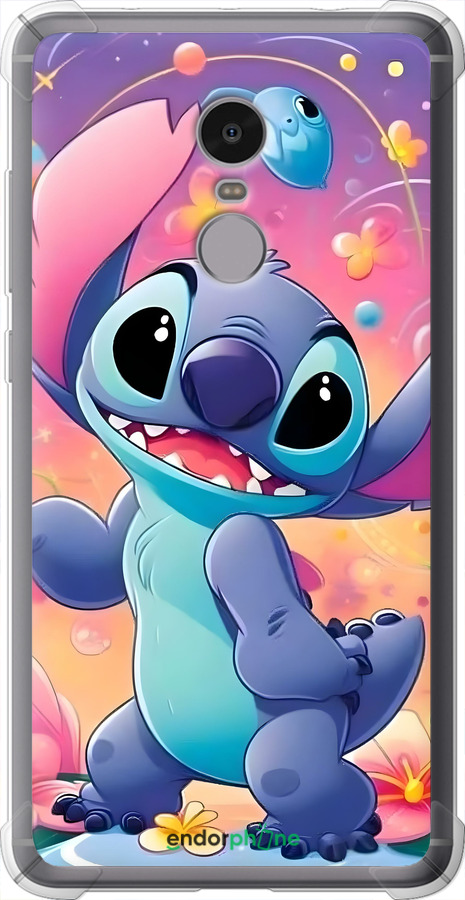 Силикон с усиленными углами чехол Стич 2 для Xiaomi Redmi Note 4 - 6371sp-352 изображение 