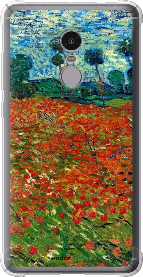 Силикон с усиленными углами чехол Винсент Ван Гог-Маковое поле для Xiaomi Redmi Note 4 - 6466sp-352 изображение 