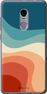 2D пластиковый чехол В стиле ретро с волнами для Xiaomi Redmi Note 4 - 6531t-352 изображение 