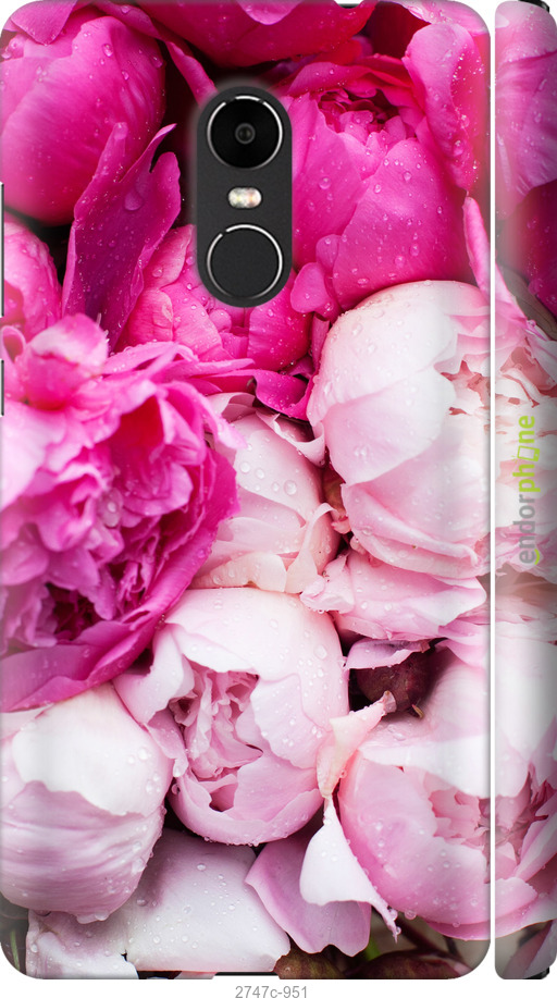 

3D-Kunststoff-Matte Hülle Rosa Pfingstrosen" für Xiaomi Redmi Note 4X"