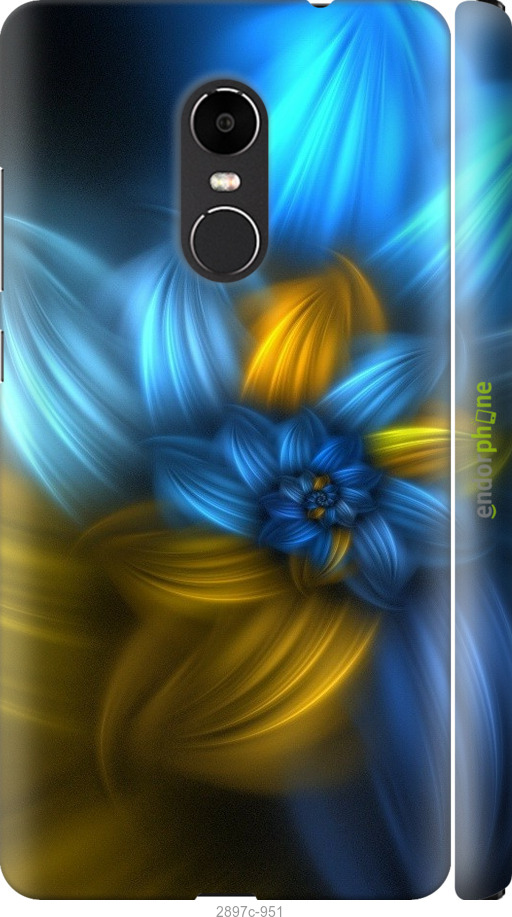 

3D пластиковий матовий чохол "Візерунок 46" для Xiaomi Redmi Note 4X, Синій