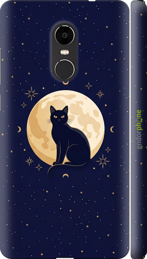 3D пластиковый матовый чехол Cute Cat Celestial/Witchy для Xiaomi Redmi Note 4X - 6787m-951 изображение 