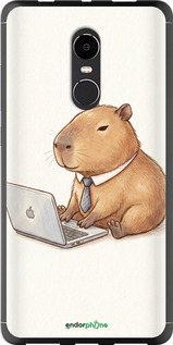 2D пластиковый чехол 'Funny Capybara CEO Working' для Xiaomi Redmi Note 4X изображение 3