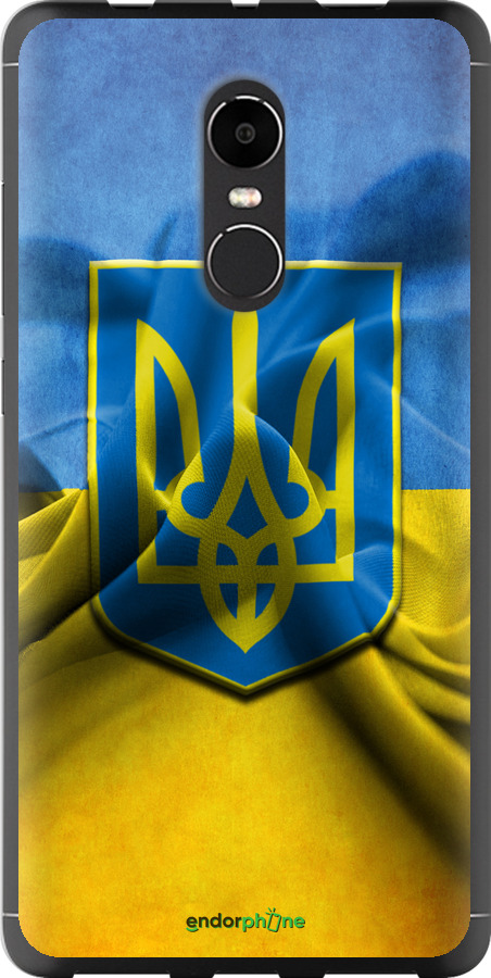 

2D пластиковий чохол "Прапор та герб України" для Xiaomi Redmi Note 4X, Блакитний